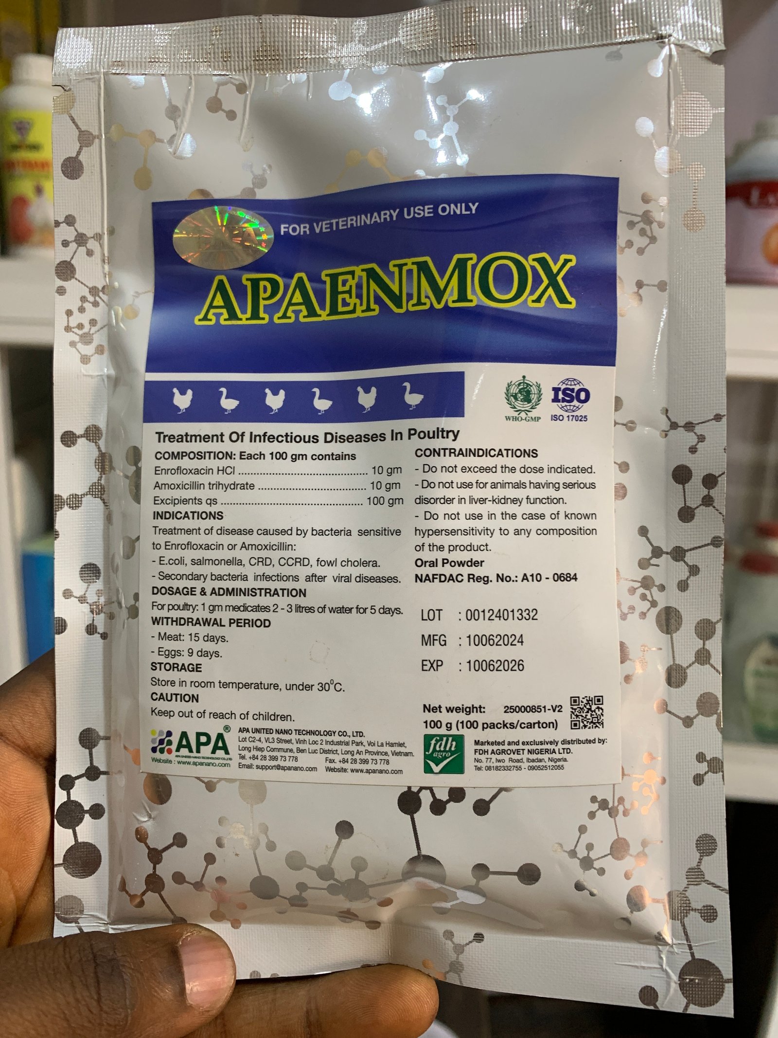 APAENMOX 100G